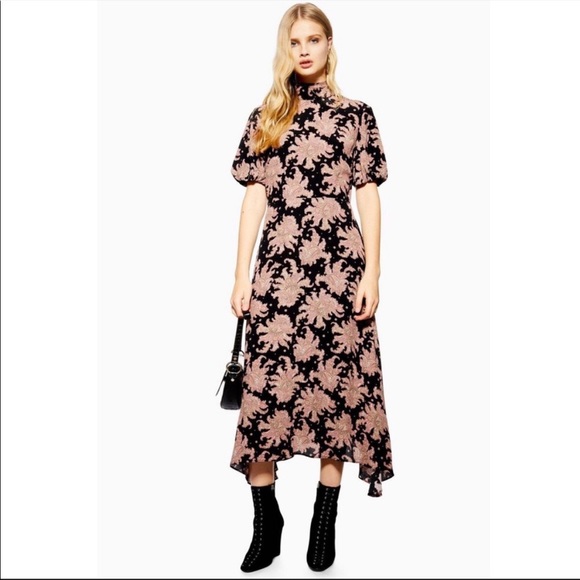 TOPSHOP Flowy Midi Dress - Picture 2 of 8